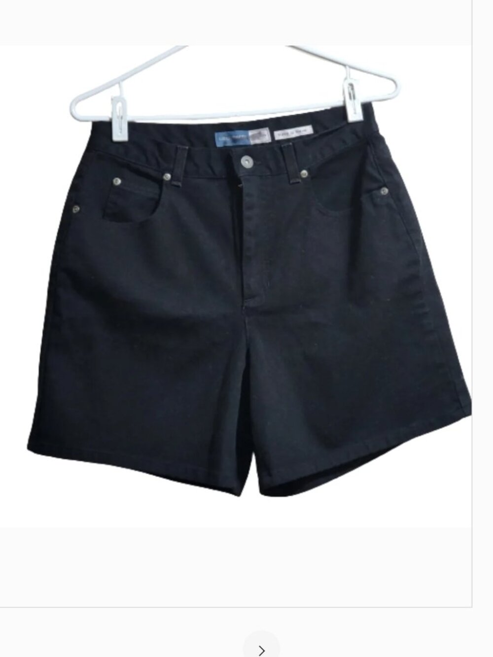 Liz Claiborne 100% Cotton Black Denim Mom Shorts Sz 10